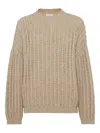 Brunello Cucinelli Chunky-knit Cashmere Sweater In Brown