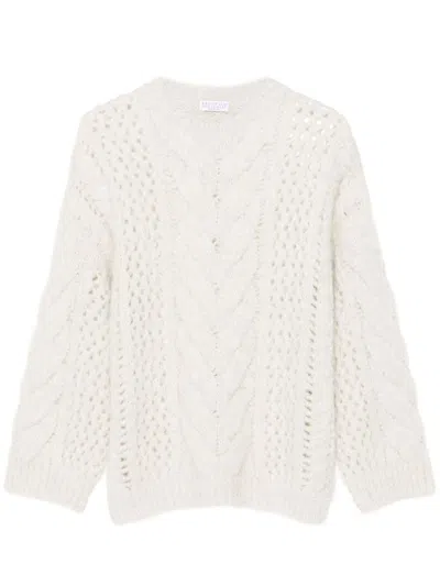 Brunello Cucinelli Chunky-knit Sweater In White