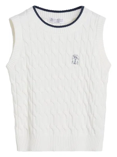 BRUNELLO CUCINELLI CHUNKY KNIT VEST