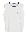 Brunello Cucinelli Chunky Knit Vest In White