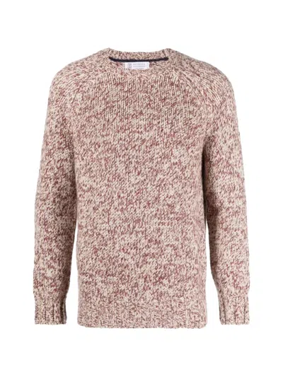 Brunello Cucinelli Chunky-knit Raglan-sleeve Sweater In Brown