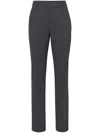 Brunello Cucinelli High-waist Tapered-leg Trousers In Gray