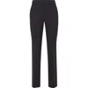 Brunello Cucinelli Women's Stretch Virgin Wool Cigarette Trousers With Jewellery In Black