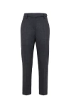 Brunello Cucinelli Women's Stretch Virgin Wool Cigarette Trousers With Jewellery In Dark Grey