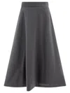 Brunello Cucinelli Cotton-blend Midi Skirt