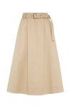 Brunello Cucinelli Circle Skirt In Beige
