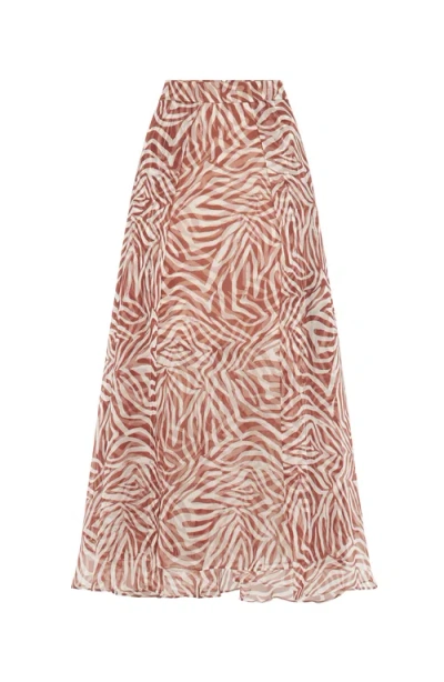 Brunello Cucinelli Circle Skirt In Red