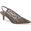 Brunello Cucinelli Glistening Abstract Embroidery City Pumps 55 In C3022 Chocolate