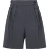 Brunello Cucinelli Tropical Wool Blend Bermuda Shorts In Lignite Grey