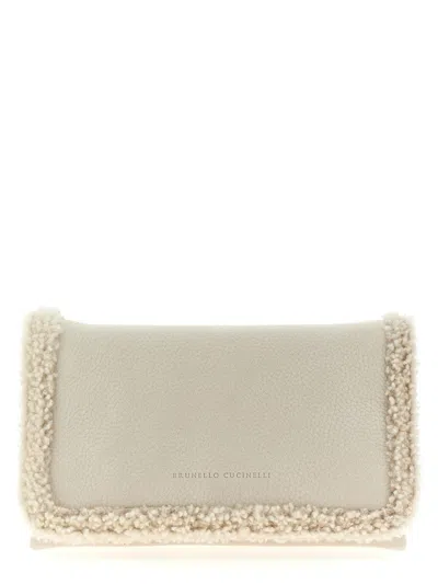 Brunello Cucinelli 'city' Crossbody Bag In White