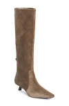 Brunello Cucinelli Suede City Knee-high Boots 35 In Brown