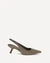 Brunello Cucinelli City Slingback Heels In Brown