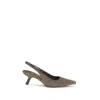 Brunello Cucinelli City Slingback Heels In Green