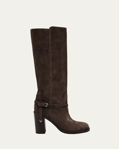 BRUNELLO CUCINELLI CITY SUEDE KNEE-HIGH BOOTS