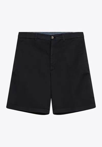 Brunello Cucinelli Cotton Gabardine Bermuda Shorts In Black