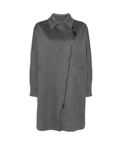 BRUNELLO CUCINELLI CLASSIC COLLAR ZIPPER COAT