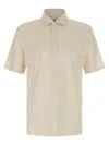 Brunello Cucinelli Classic Cotton Jersey Polo Shirt In Neutral