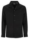 Brunello Cucinelli Dark Blue Silk And Cotton Blend Shirt