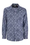 Brunello Cucinelli Patterned Curved Hem Shirt