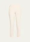 Brunello Cucinelli Classic Elastic-waist Cropped Silk Trousers In C7936 White