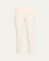 Brunello Cucinelli Classic Elastic-waist Cropped Silk Trousers In White
