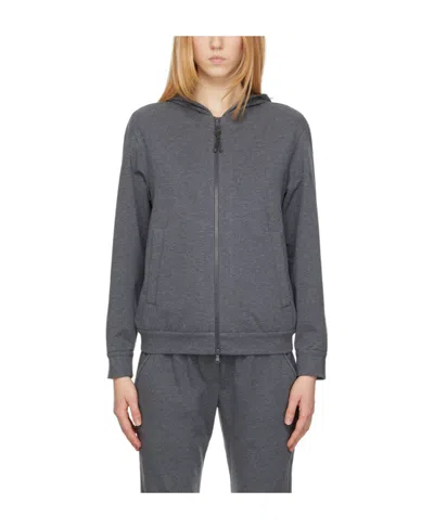 Brunello Cucinelli Classic Hooded Sweatshirt In Black