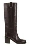Brunello Cucinelli Women Classic Leather Boot With Precious In Black