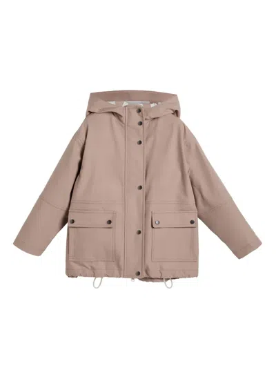 Brunello Cucinelli Kids' Classic Parka Coat In Pink