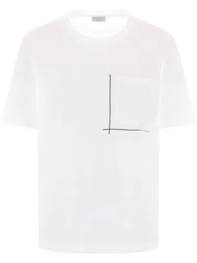 BRUNELLO CUCINELLI BRUNELLO CUCINELLI CLASSIC POCKET TEE SHIRT CLOTHING