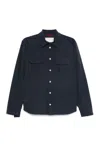 Brunello Cucinelli Logo-buttons Jacket In Blue