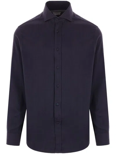 BRUNELLO CUCINELLI BRUNELLO CUCINELLI CLASSIC SHIRT WITH BUTTON CLOSURE