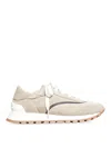 Brunello Cucinelli Woman Sneakers Cream Size 8 Leather In Multi
