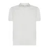 Brunello Cucinelli Classic Short-sleeve Polo Shirt In Comfortable Cotton In White