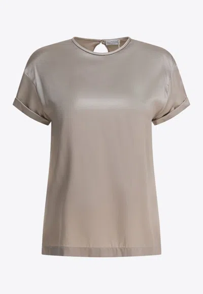 BRUNELLO CUCINELLI CLASSIC SHORT-SLEEVED BLOUSE