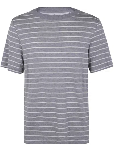 Brunello Cucinelli Classic Stripes Tee Shirt Clothing In Beige