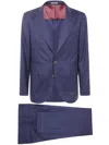 Brunello Cucinelli Tailored Two-button Suit With Contrasting Lining In Blue