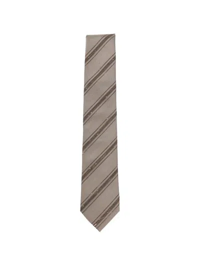 Brunello Cucinelli Classic Tie In Metallic