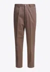 Brunello Cucinelli Tailored Trousers With Back Pockets And Belt Loops In Brown