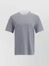 Brunello Cucinelli Clean Monochrome T-shirt Double Layer In Gray