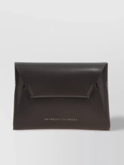 Brunello Cucinelli Clutch Bag Leather Chain Strap