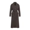 Brunello Cucinelli Brown Wool Trench Coat In Gray