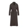 Brunello Cucinelli Brown Wool Trench Coat In Gray