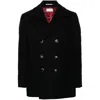Brunello Cucinelli Double-breasted Felted Coat In Black