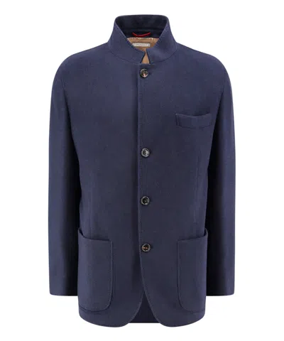Brunello Cucinelli Coat In Blue