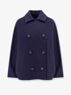 Brunello Cucinelli Double-breasted Couture Wool Cashmere Coat In Blue