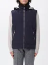 Brunello Cucinelli Removable-hood Snap-button Gilet In Blue