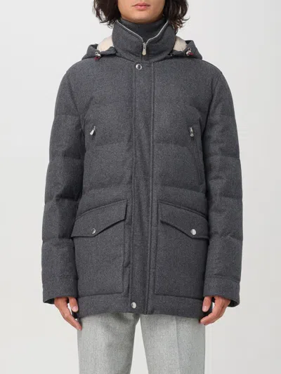 Brunello Cucinelli Coat  Men Color Grey In Grey
