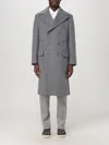 Brunello Cucinelli Men Double-breasted Coat In Grau