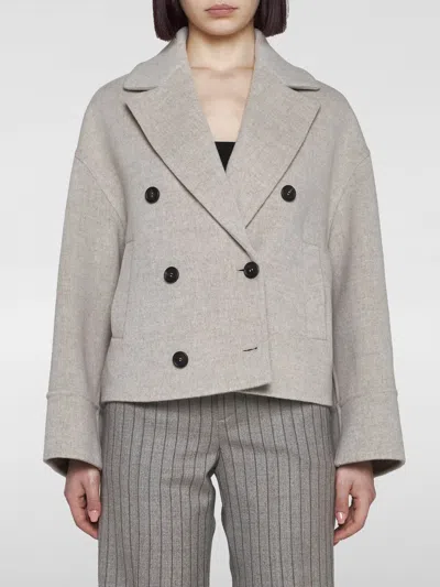 BRUNELLO CUCINELLI COAT BRUNELLO CUCINELLI WOMAN COLOR BEIGE,F73826022