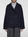 Brunello Cucinelli Virgin Wool-cashmere Double-breasted Jacket In Blau